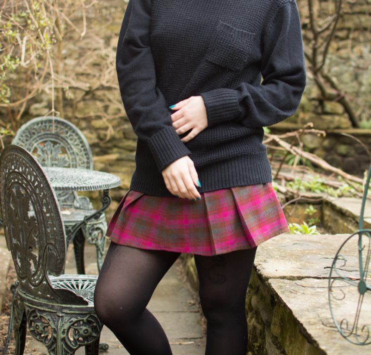 tartan skirt outfit