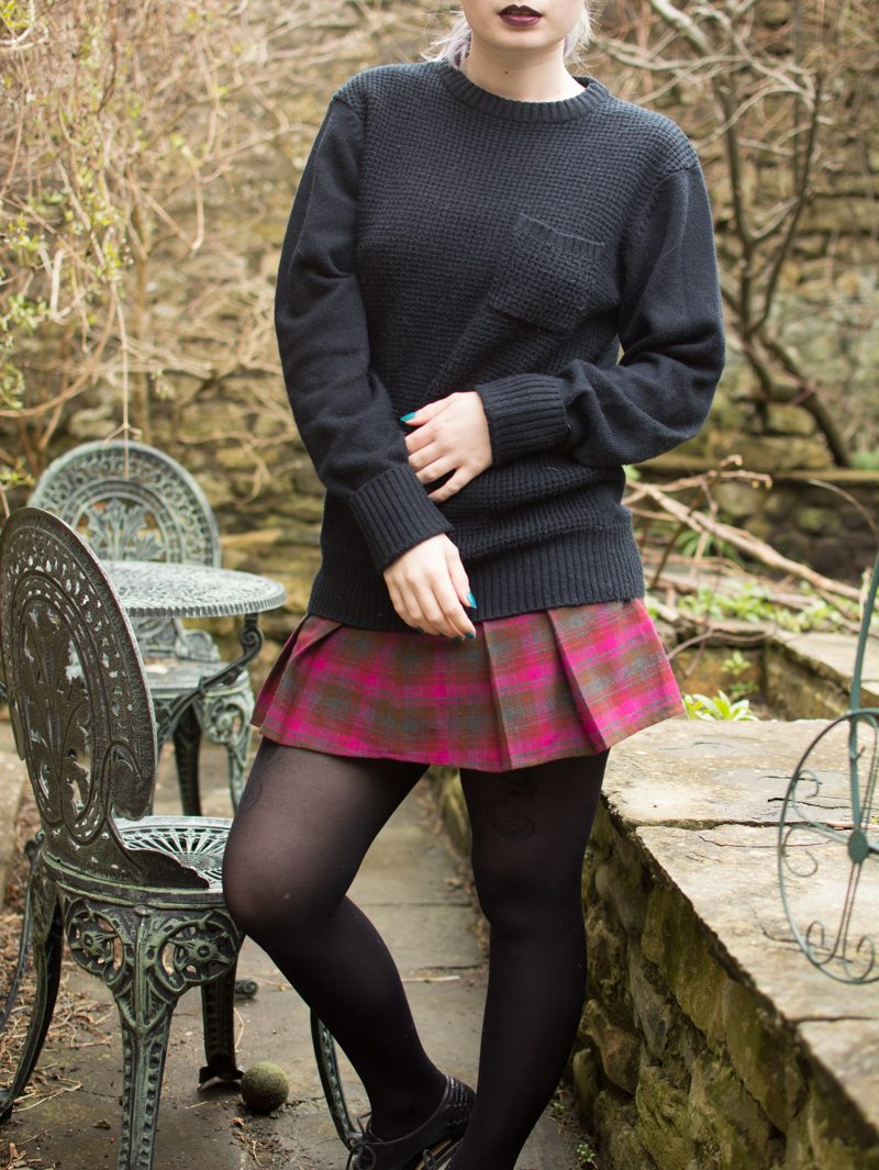 tartan skirt outfit