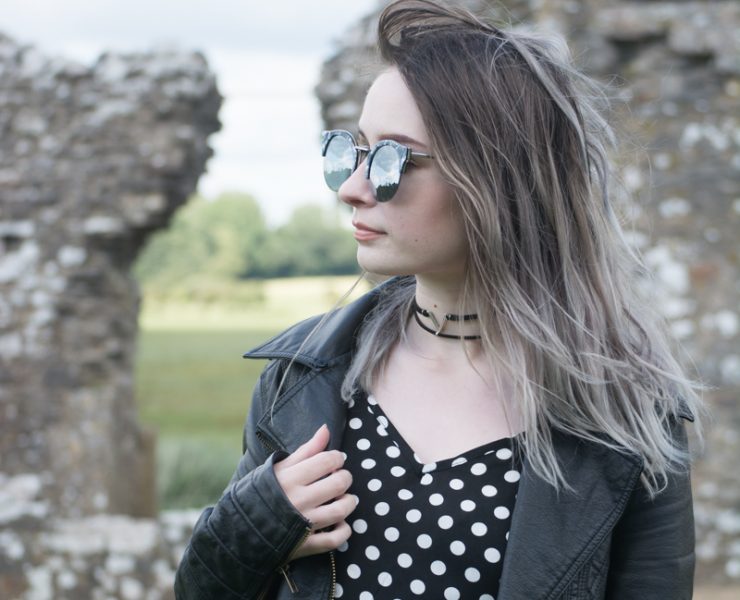 polka dot maxi dress