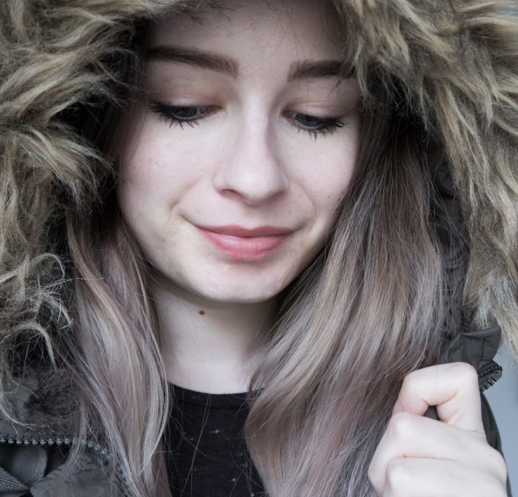 girl with large fluffy hood
