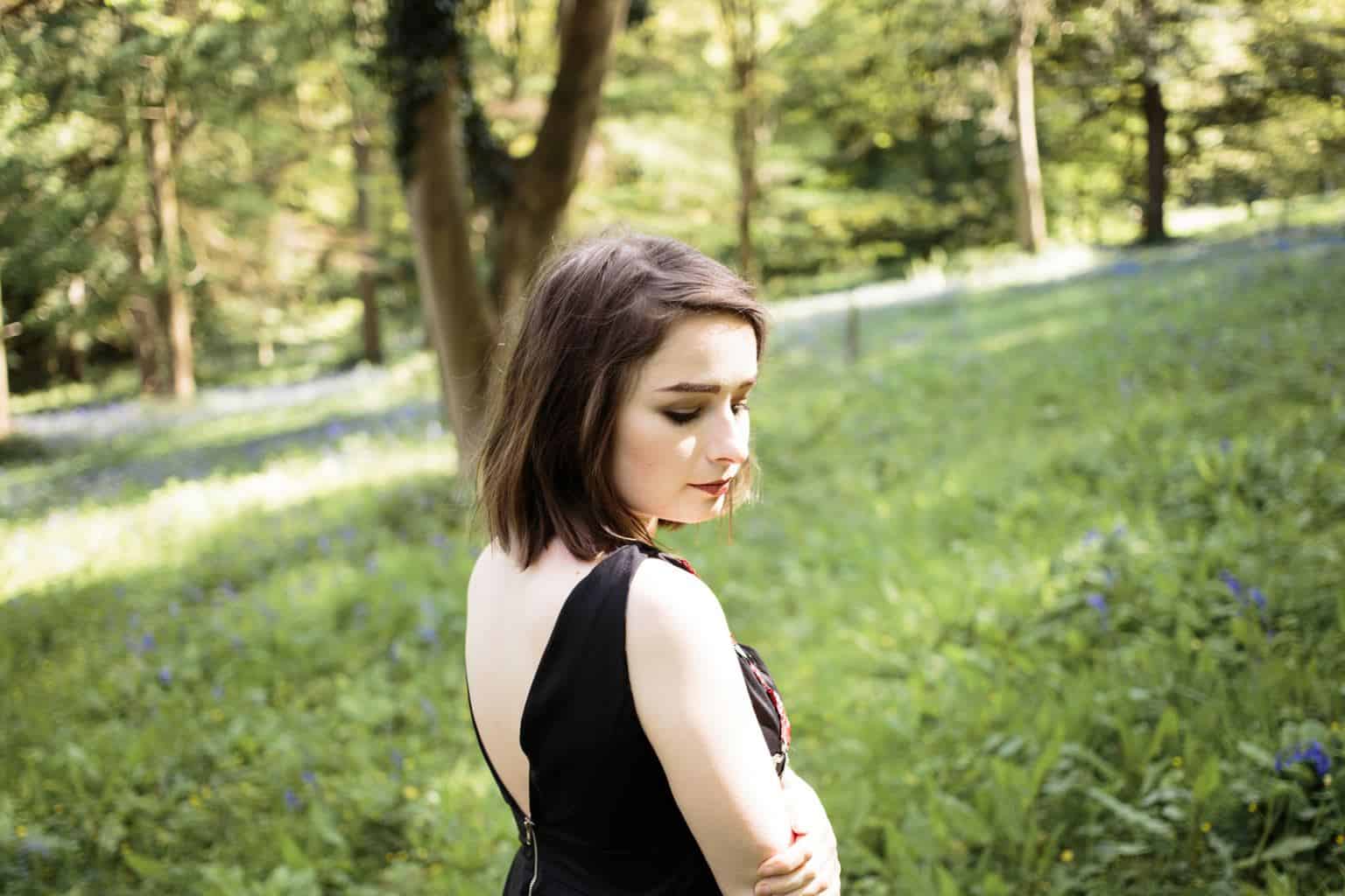 embroidered floral dress