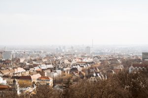 view of budapest city from gellert hill